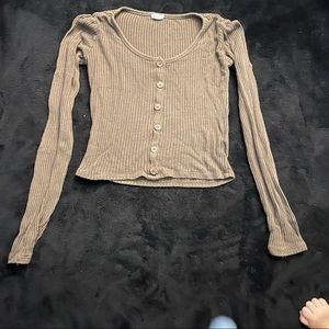 Olive green crop top